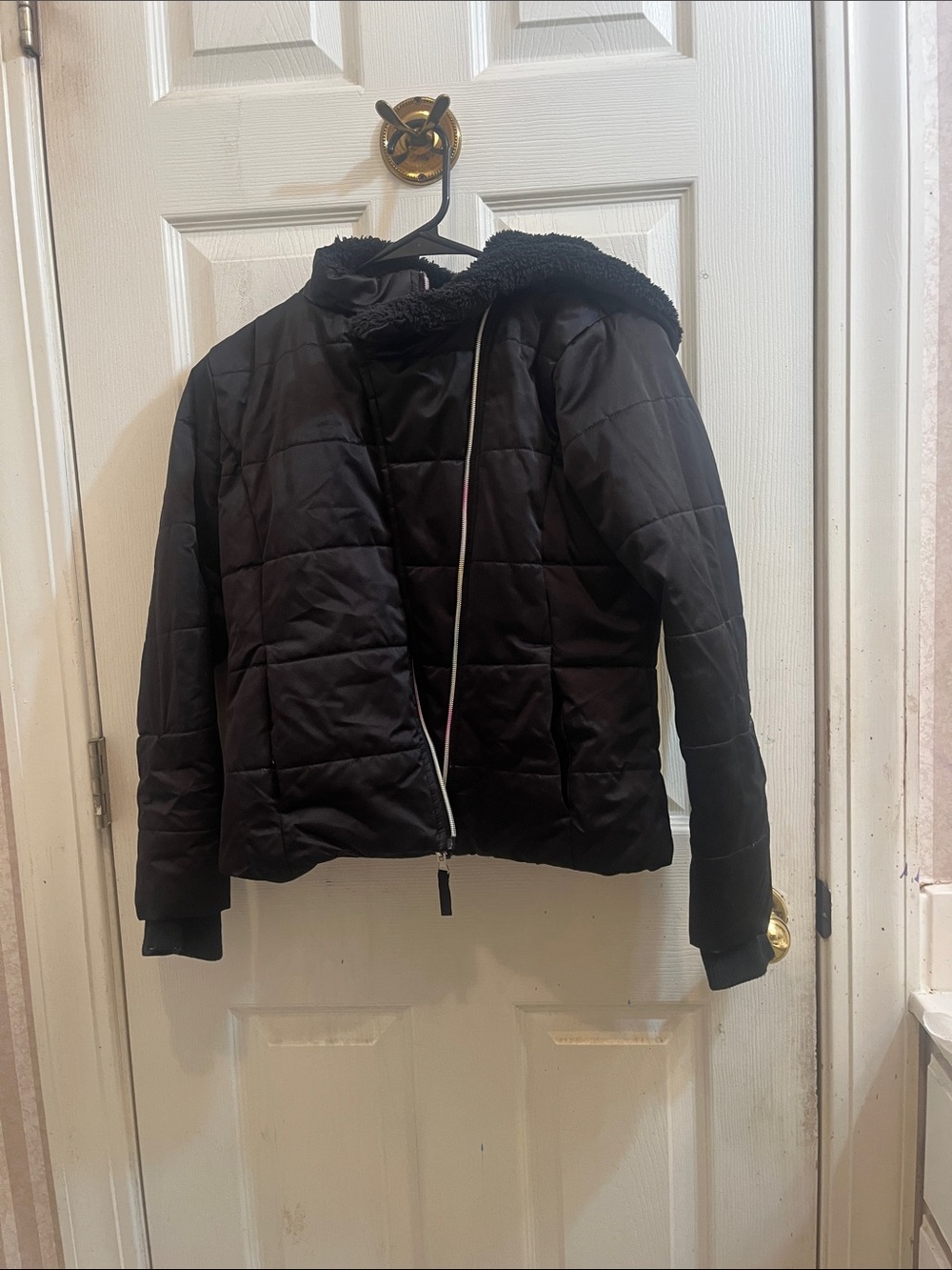 Arizona Jean Company Black Quilted Hooded Puffer Jacket